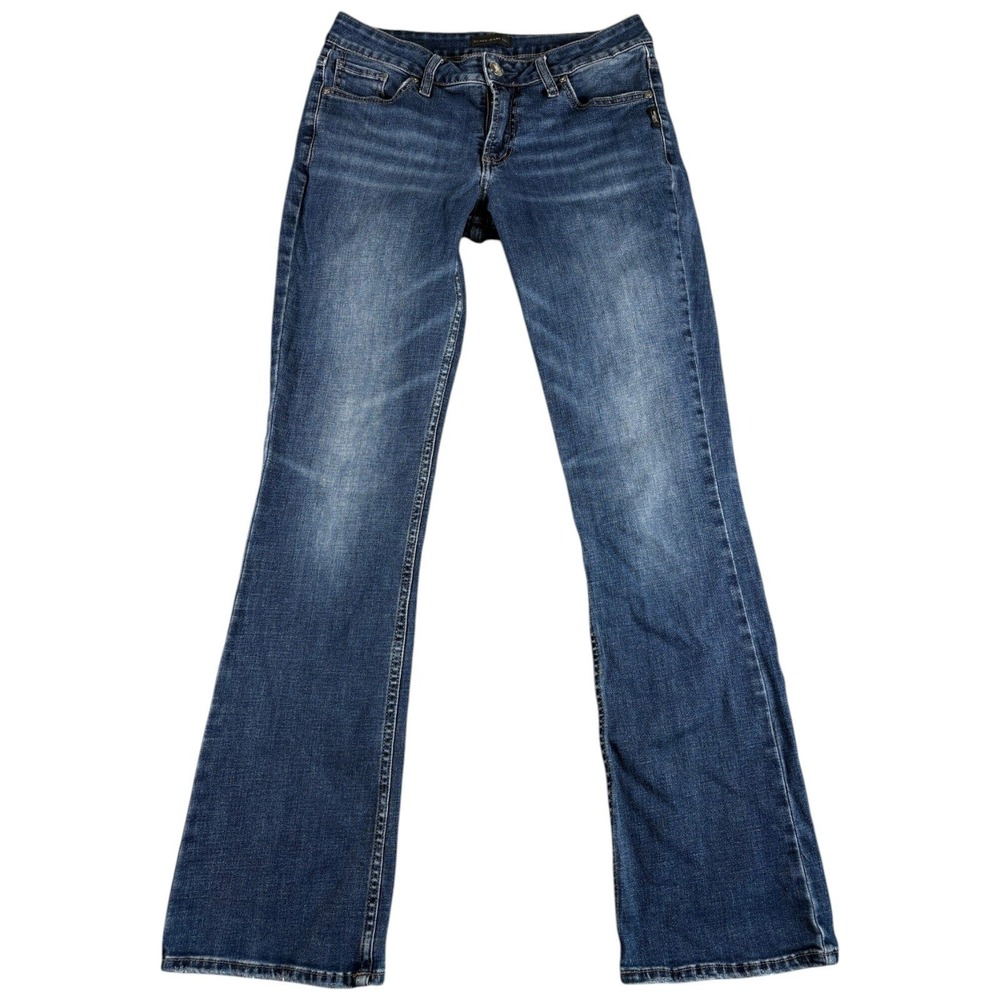 Silver Jeans Co Suki Slim Bootcut Women 31x33 Blue Midrise Stretch Dark Washed